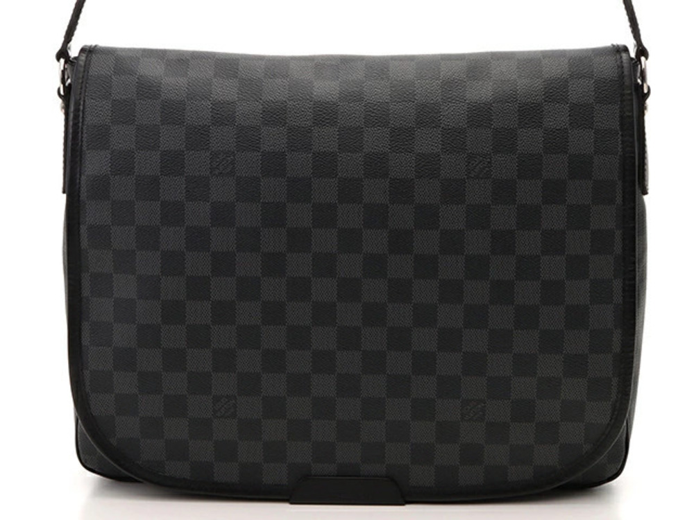 LOUIS VUITTON Daniel Shoulder Bag Damier Graphite Black